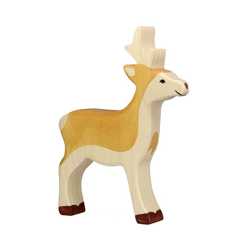 Rehbock Holzfigur von Holztiger handbemalt