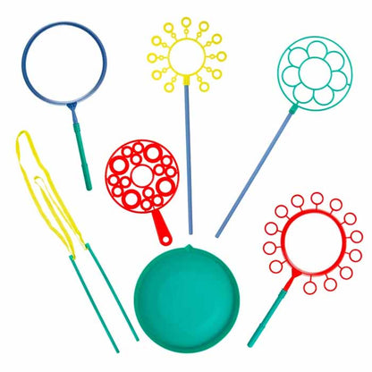 Alle Bestandteile des Riesenseifenblasen Sets im Überblick