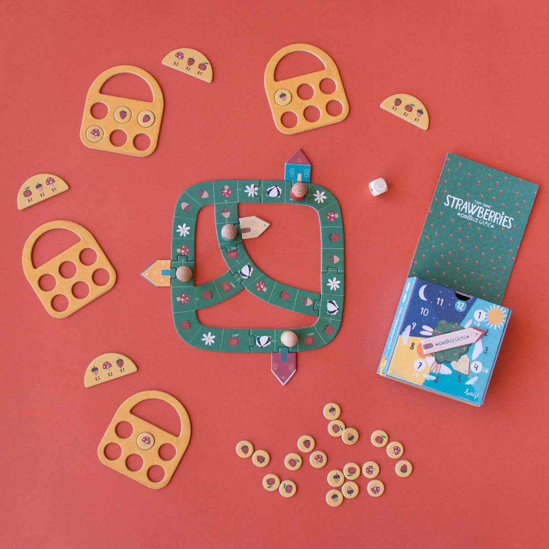 Strawberries Brettspiel für Kinder mit Hasen und Waldfrüchten