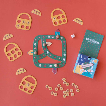 Strawberries Brettspiel für Kinder mit Hasen und Waldfrüchten