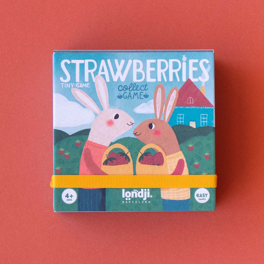 Verpackung des Brettspiels Strawberries mit liebevoller Waldillustration