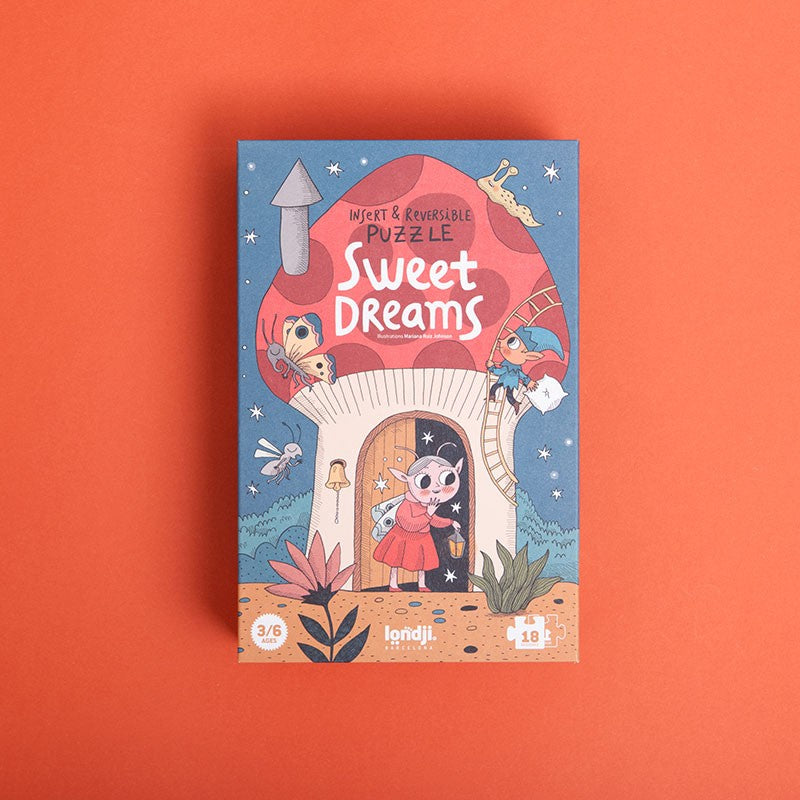 Sweet Dreams Puzzle Verpackung – Pilzhaus-Abenteuer für Kinder ab 3 Jahren