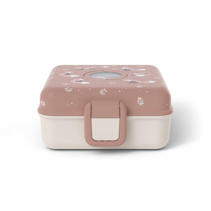 Geschlossene Snacky Lunchbox in Fuchs-Design, robust und kompakt, ideal für Kinderpausen und Ausflüge