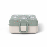 Geschlossene Snacky Lunchbox im Waschbär-Design, robust, praktisch und ideal für Kinder unterwegs