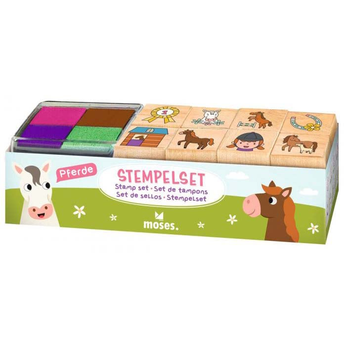 Verpackung des Stempelsets Pferde für Kinder