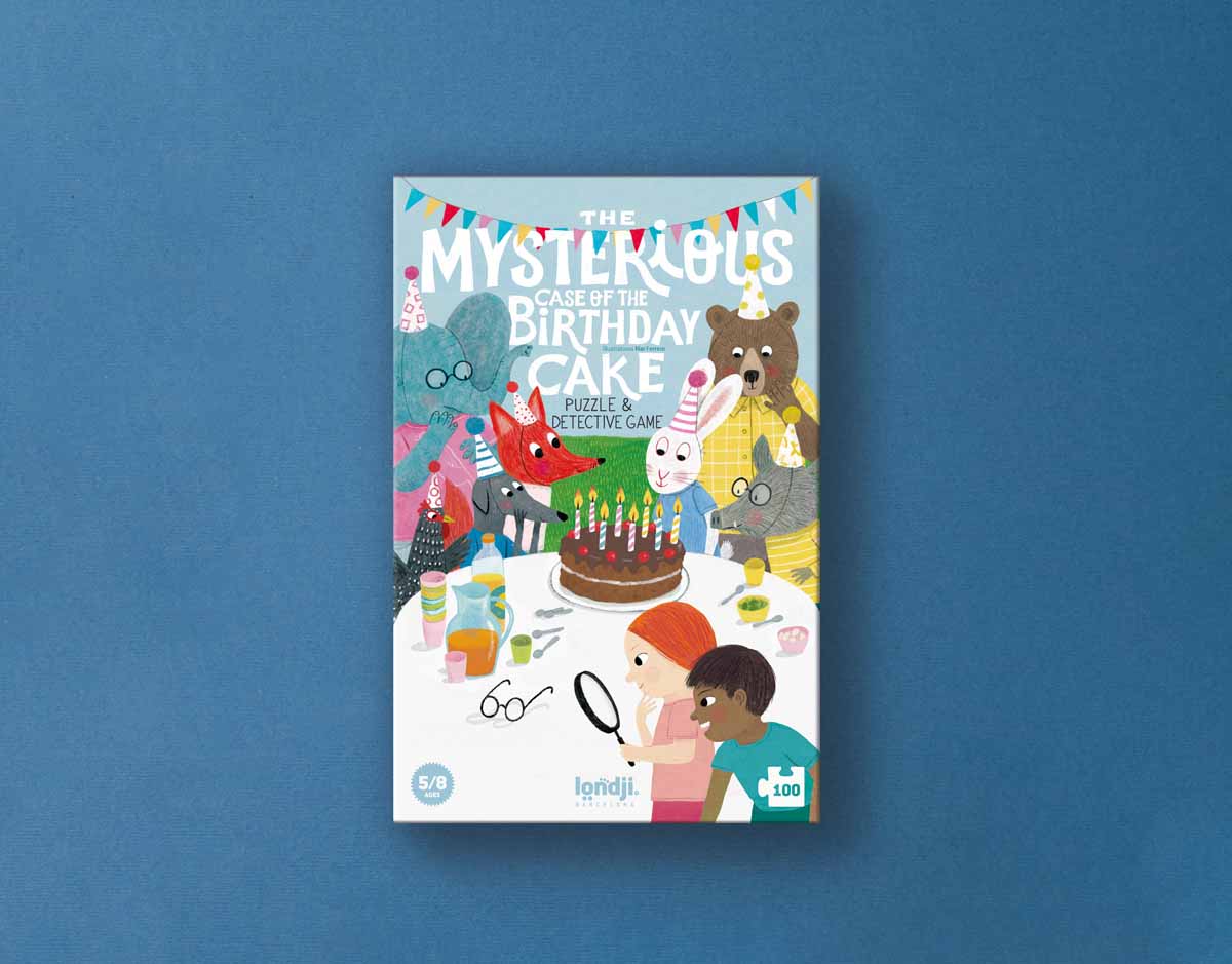 Verpackung des Kinderpuzzles The Mysterious Case of the Birthday Cake
