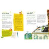 Buchseite. Erklärungstext „Warum tut uns Sonne gut?“ mit Illustrationen über Sonnenschutz und Energie aus Sonnenlicht.