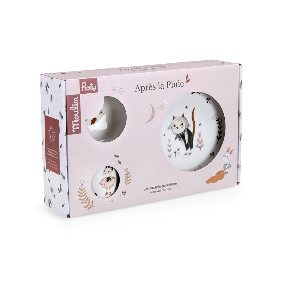 Geschenkset Apres La Pluie – hochwertiges Porzellan Kindergeschirr mit Verpackung, ideal für Kinder und Familie