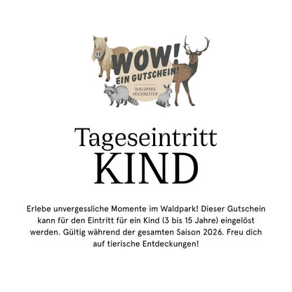 Waldpark Hochreiter Gutschein Kind