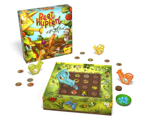 Aufgebautes Brettspiel mit Verpackung Beethupferl für Kinder