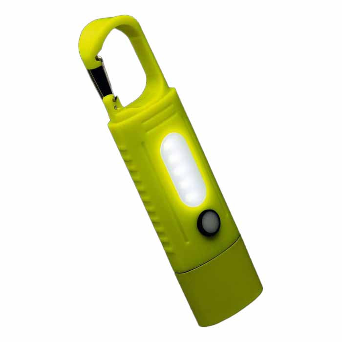 seitlich leuchtende Clip Taschenlampe in gelb