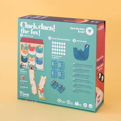 Rückseite der Spielverpackung mit Spielanleitung, Illustrationen und Komponentenübersicht.