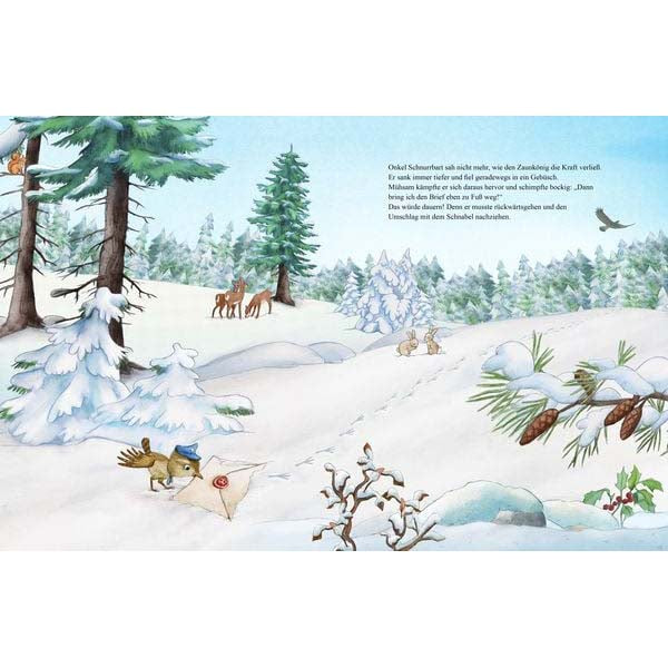 Inhaltsseite aus dem Buch der Überraschende Weihnachtsbrief mit Winterlandschaft