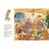 Inhaltsseite aus dem Buch der Überraschende Weihnachtsbrief mit süßen Waschbär Illustrationen