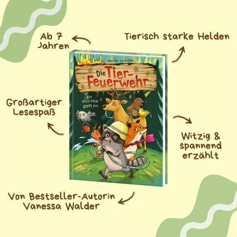 Buchseite Innenseite, Cover mit Pfeilen und Text über Lesespaß und Buchinfos.