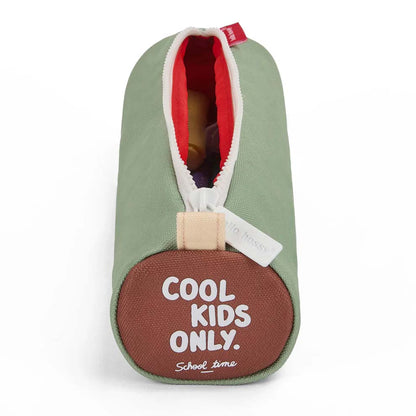 Geöffnete Federmappe in der Farbe Mini Pistache in Vorderansicht