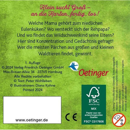 Rückseite der Verpackung der Memo Spiels Tierabys