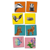 Auswahl an Memo Karten aus dem Spiel finde die Tierbabys