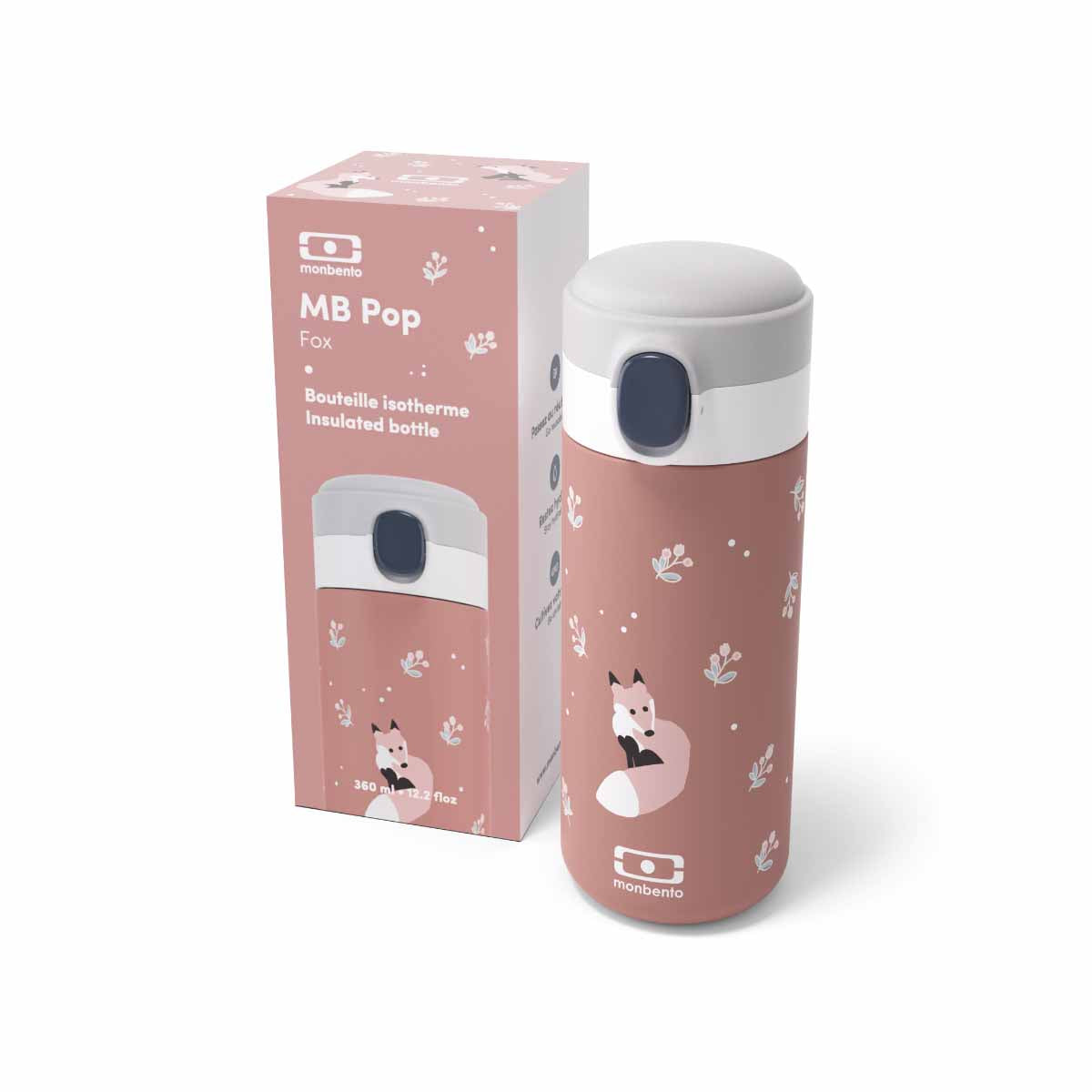 Isolierte MonBento POP Fuchs – hochwertige Verpackung, ideal als Geschenk oder für unterwegs