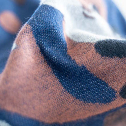 Nahaufnahme einer Fuchs Kuscheldecke