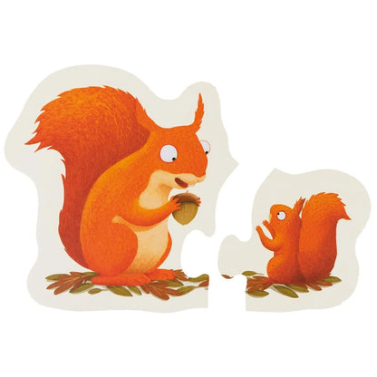 Puzzleteile Eichhörnchen aus dem Kinder Puzlle Wer wohnt im Wald