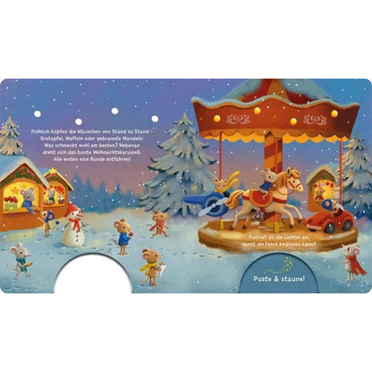 Mein Puste-Licht-Buch: Wenn im Dunkeln Weihnachtslichter funkeln