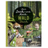 Buchcover „Mein Sach- und Mach-Wald-Buch“ mit Fotos von Wald, Fuchs, Specht, Wildschweinen, Pilz, Kind im Wald und Baumringen.