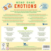 Rückseite der Verpackung – Erklärung des Spiels in mehreren Sprachen, Nachhaltigkeitsangaben und Materialbeschreibung.