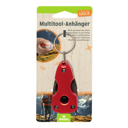 roter Multitool Anhänger in Verpackung