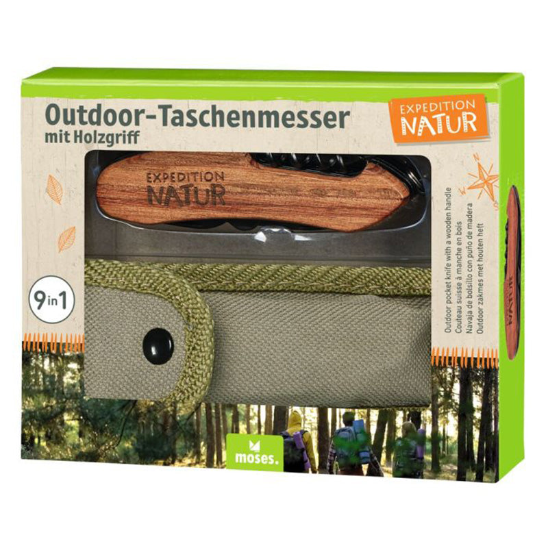 Outdoor-Taschenmesser mit Holzgriff