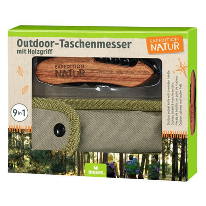 Outdoor-Taschenmesser mit Holzgriff