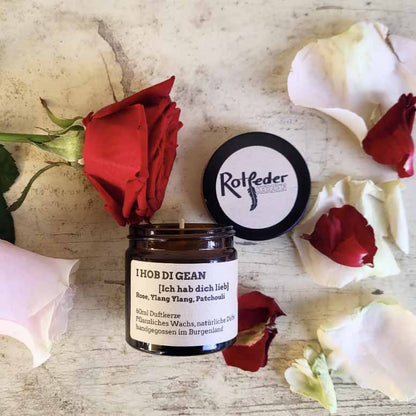 natürlicher Duft &quot;I hob die gean&quot; von Rotfeder Kerzen