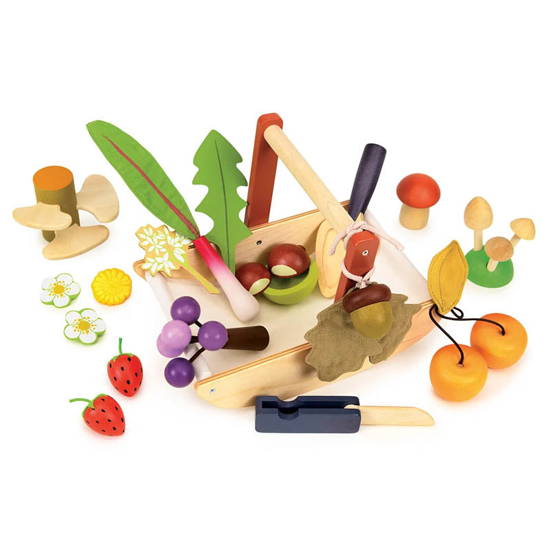 Sammelkorb Waldschätze – Holzspielset