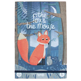 Verpackung des Holzspiels „The Fox & the Mouse“ von Londji mit Fuchs und Maus im nächtlichen Wald unter einem Halbmond.