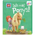 Buchcover „Ich mag Ponys!“ aus der Reihe WAS IST WAS Meine Welt (Tessloff Verlag).
Ein Mädchen bürstet ein blondes Pony, daneben sitzt eine Katze im Korb voller Karotten – fröhlich und kindgerecht illustriert.