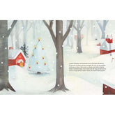 Inhaltsseite aus dem Buch "Wer hat Weihnachten geklaut" mit verschneiter Winterlandschaft