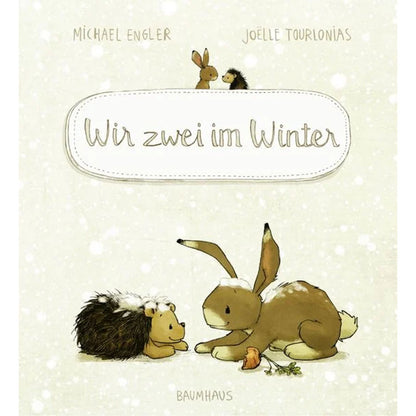 Buchcover Wir zwei im Winter mit Hase und Igel im Schnee